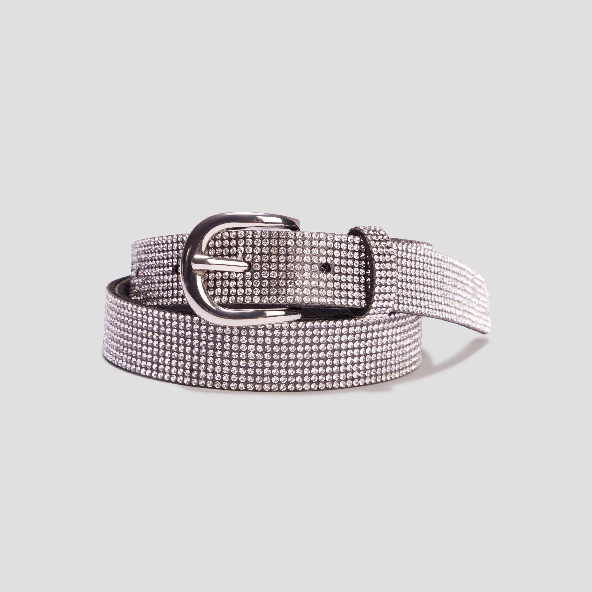 Ceinture à strass gris argent femme | La Halle
