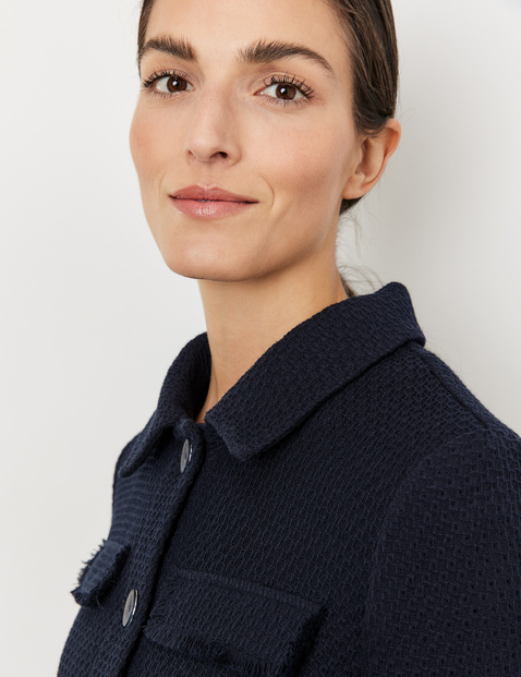 Blazerjacke aus Struktur-Strick