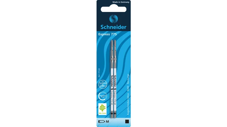 Schneider Kugelschreibermine 775 M 2 Stück schwarz