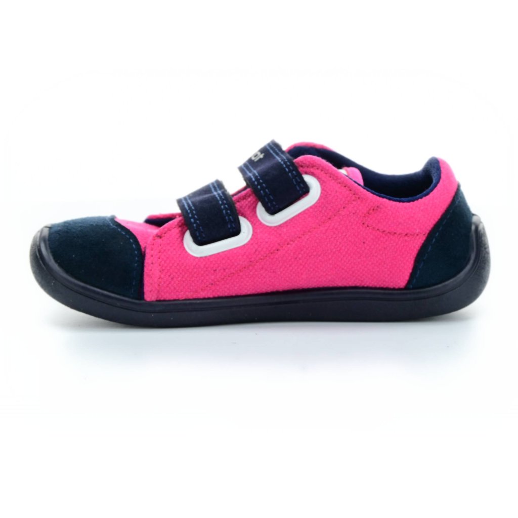 3F pink-blaue Barfuß-Sneakers 2 Klett 3BE29/10