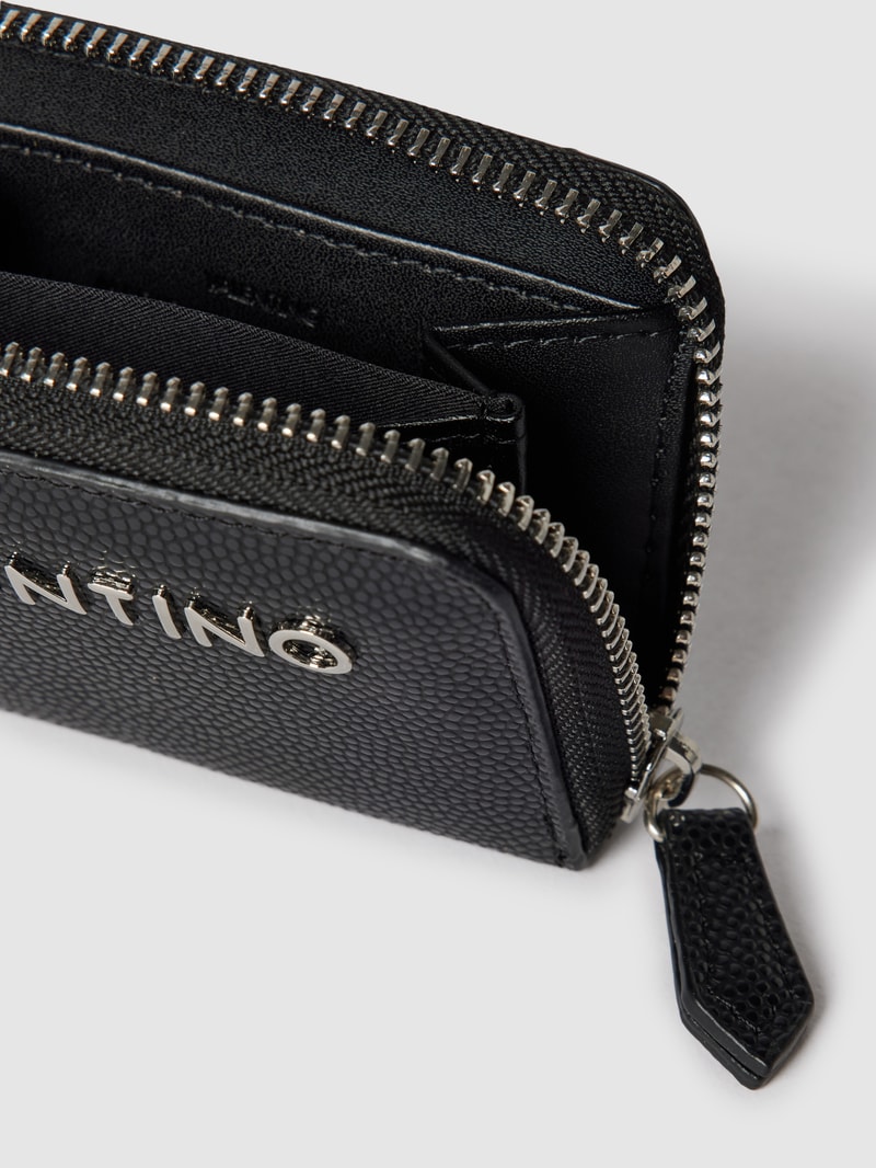 Kartenetui mit Label-Schriftzug Modell 'DIVINA' in schwarz