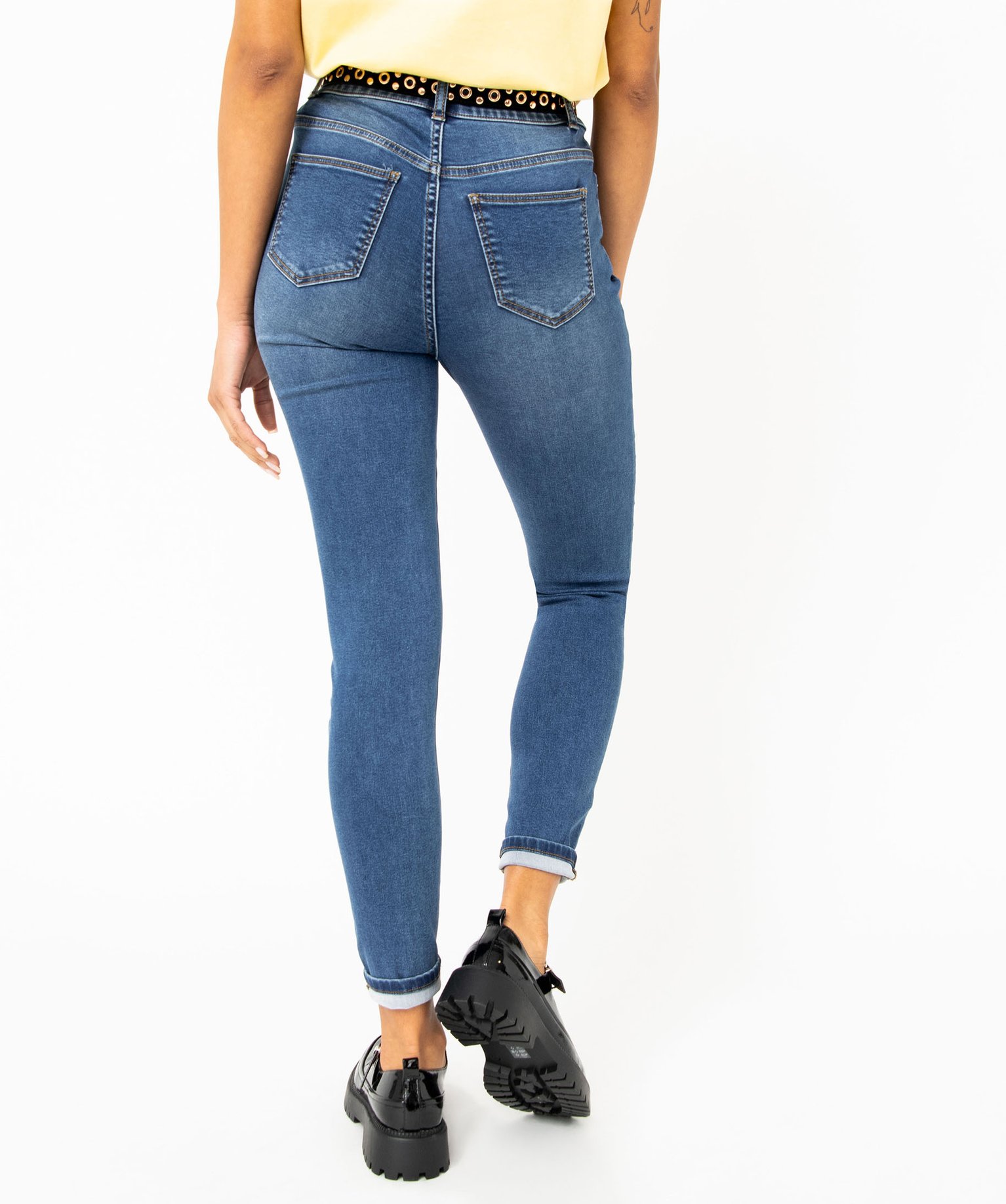 Jean Skinny taille haute stretch femme brut | GEMO