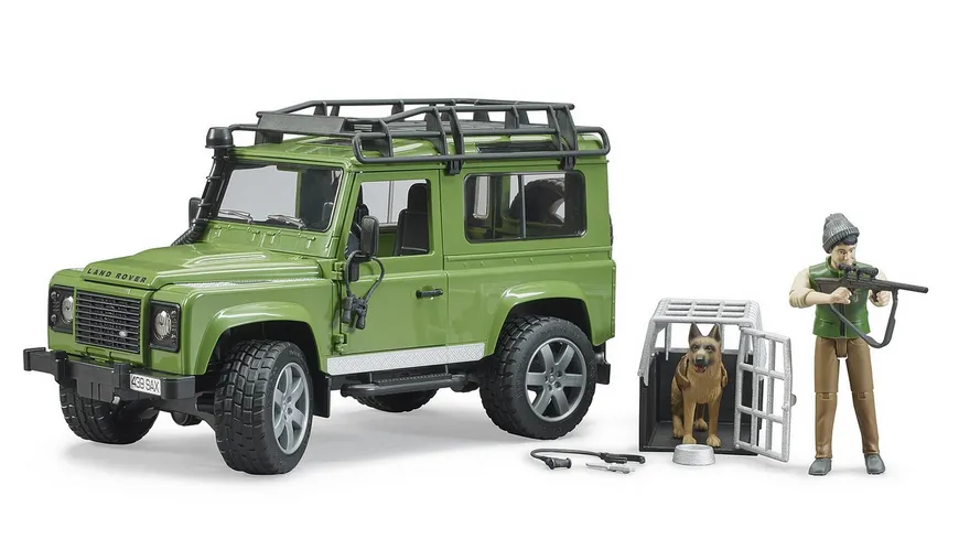 BRUDER - Land Rover Defender Station Wagon mit Förster und Hund