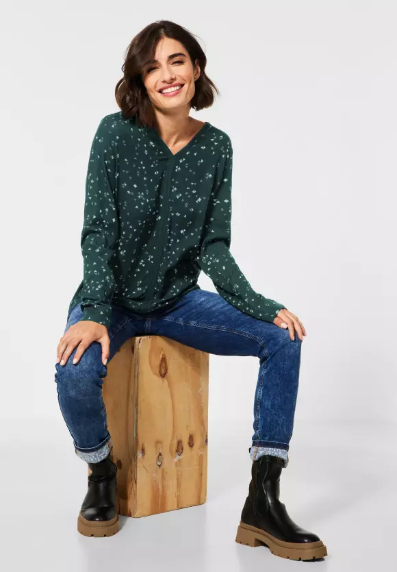 CECIL Bluse im Materialmix