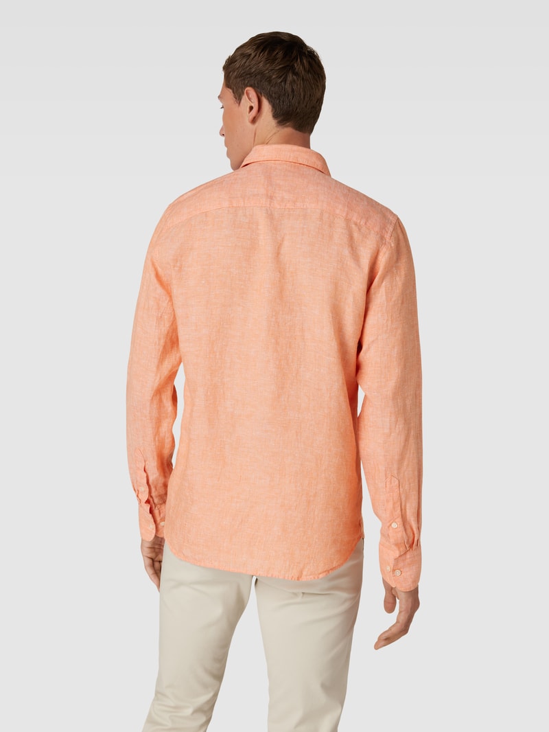 Regular Fit Freizeithemd mit Kentkragen Modell 'marc' in apricot