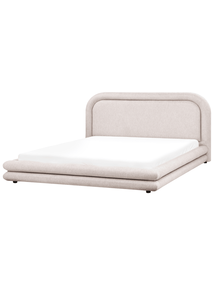 Beliani Doppelbett LAVARDENS in Beige/Schwarz - (W) 201 x (H) 107 x (L) 222 cm günstig kaufen onesize