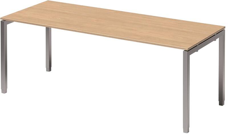 Bisley Schreibtisch Cito Ahorn, Silber 2.000 x 1.200 x 850 mm