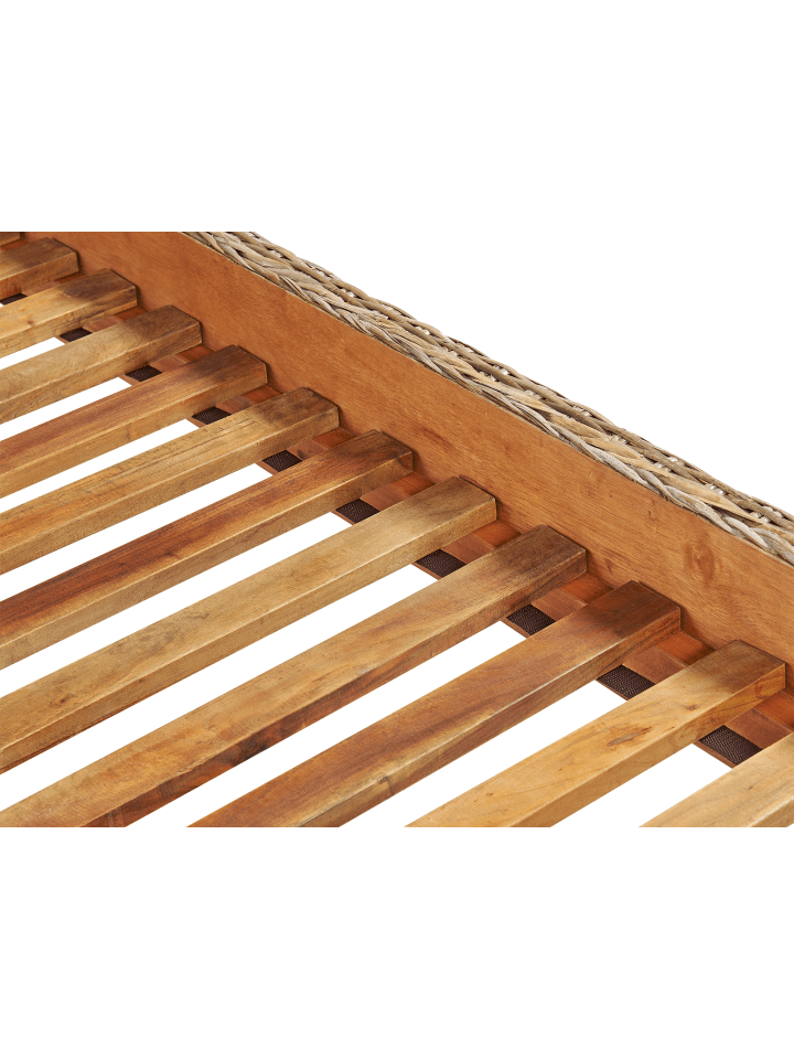 Beliani Doppelbett SALBRIS in /Dunkler Holzfarbton - (W) 152 x (H) 120 x (L) 213 cm günstig kaufen onesize