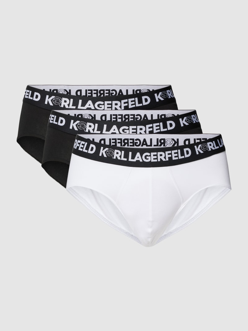 Slip mit Logo-Bund im 3er-Pack Modell 'IKONIK 2.0' in schwarz