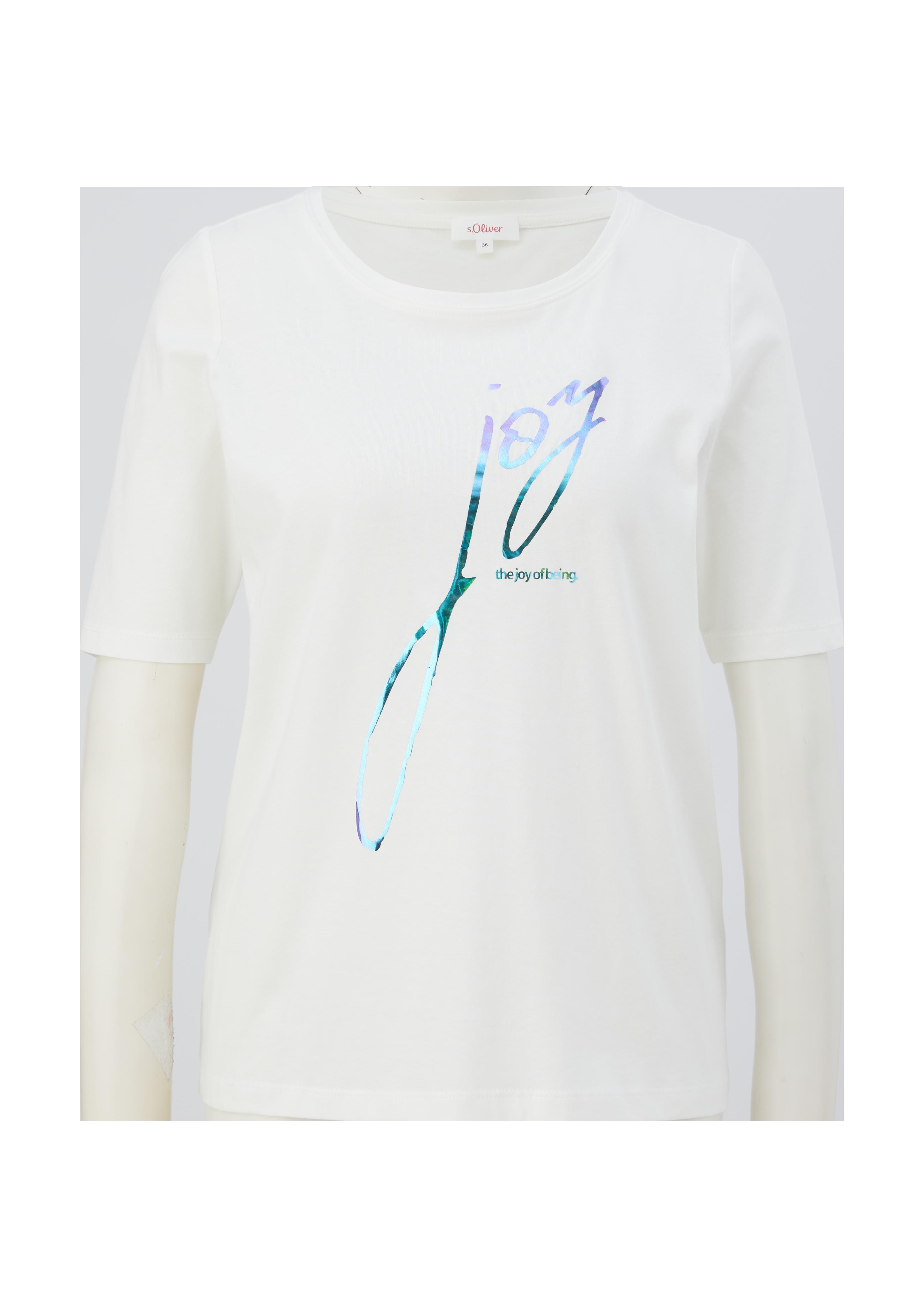 T-Shirt mit glänzendem Print  2136510-02D0