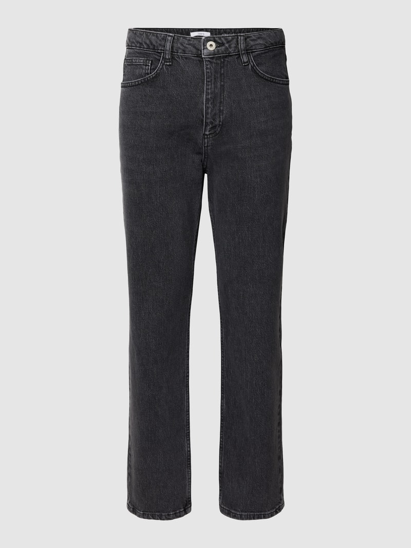 High Waist Jeans mit Stretch-Anteil in dunkelgrau