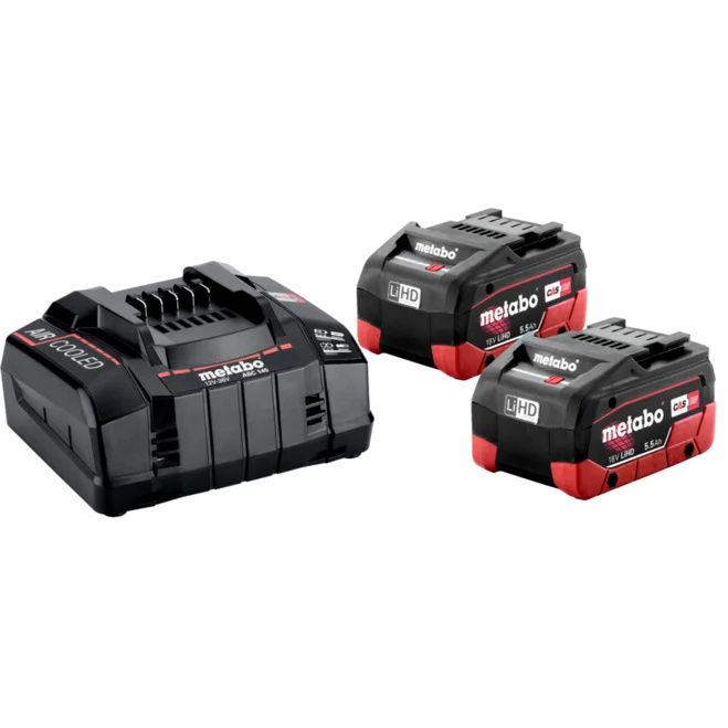 Akcesoria Metabo 685122000 Pakiet akumulatorów 2 x 18 V LiHD 5,5 Ah + 1 x ładowarka ASC 145