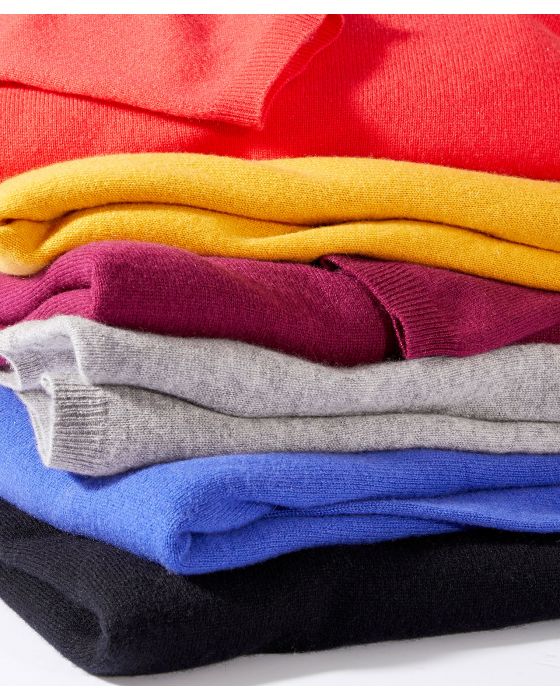 Pull col V en pur cachemire