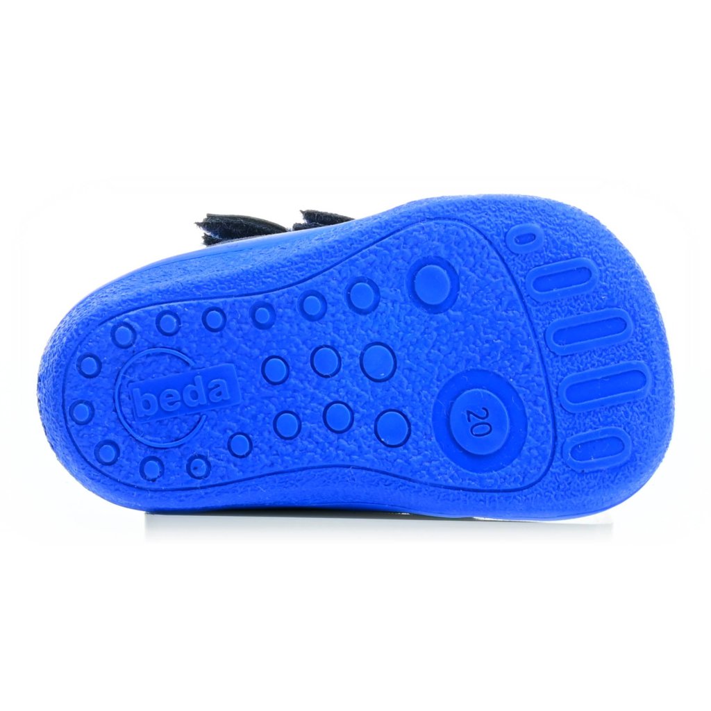 Beda Daniel mit Membran (BF 0001/W/MK) dunkelblaue Winter-Barfußstiefeletten