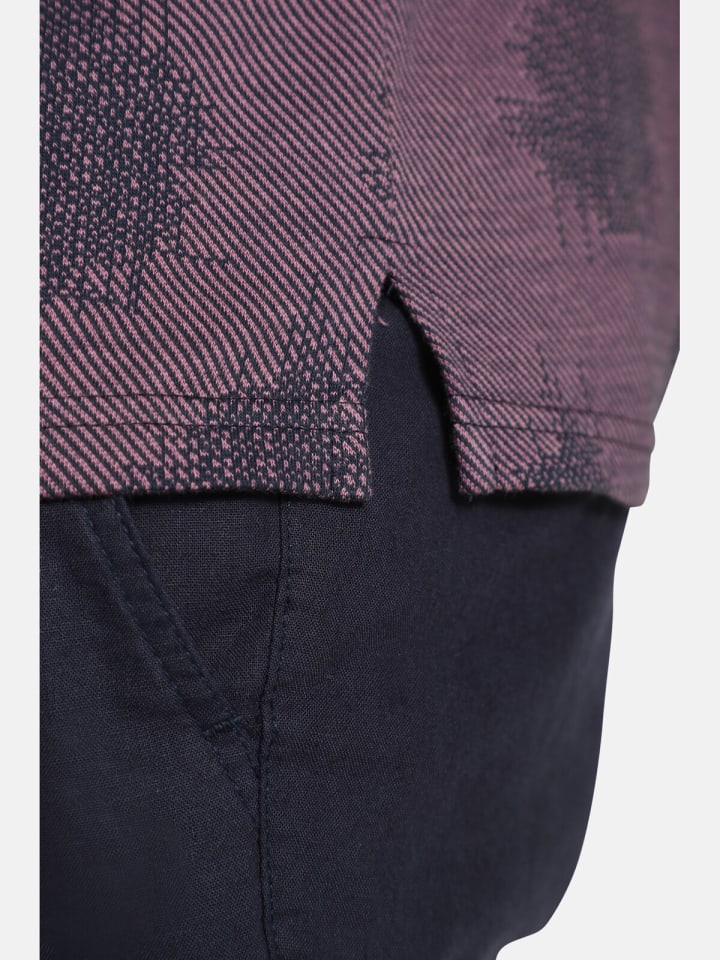 Charles Colby Poloshirt EARL NEELS in rosa gemustert günstig kaufen