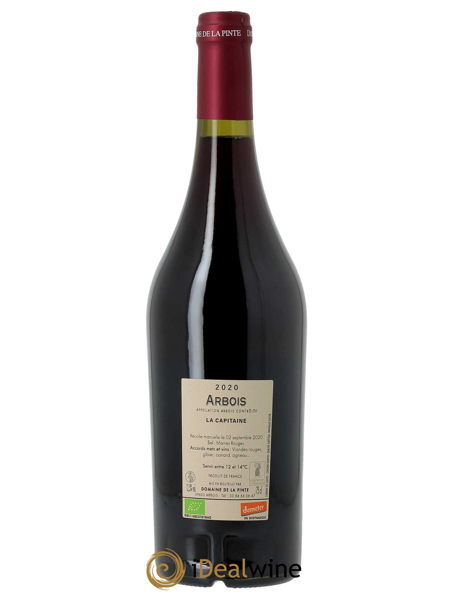 Arbois La Capitaine Domaine de la Pinte  2020 - Lot de 1 Bouteille