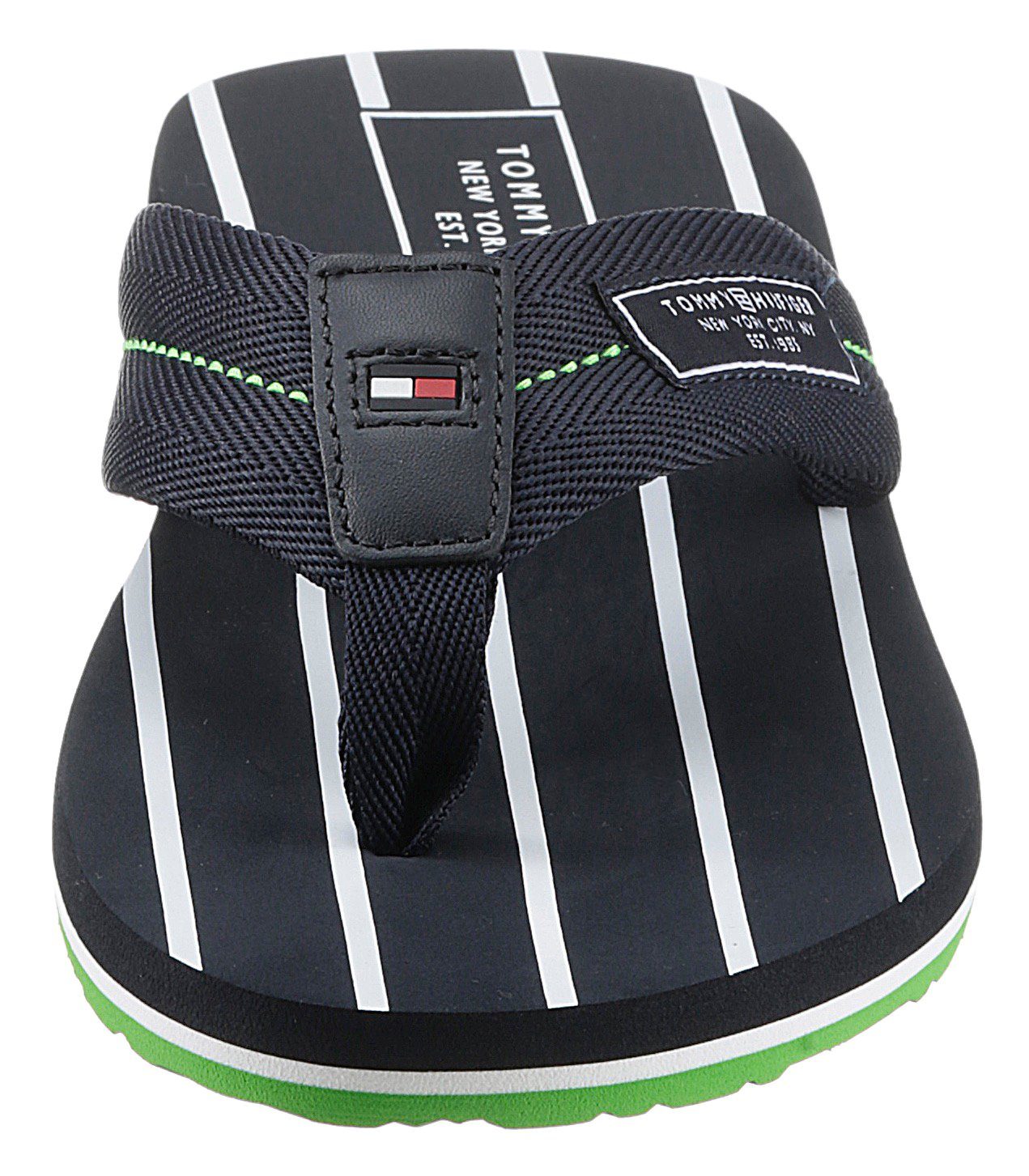 Tommy Hilfiger PATCH HILFIGER BEACH SANDAL Zehentrenner mit gestreifter Decksohle