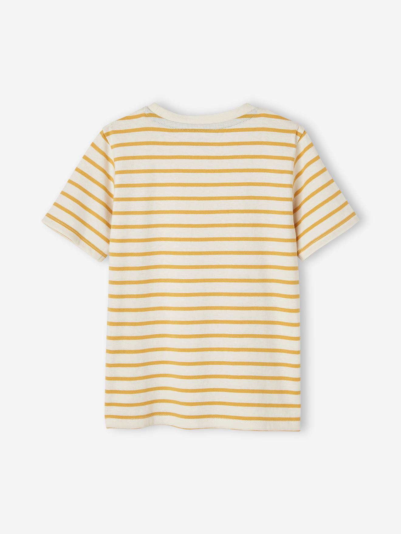 Vertbaudet Jungen T-Shirt mit Streifen Oeko-Tex - gelb gestreift