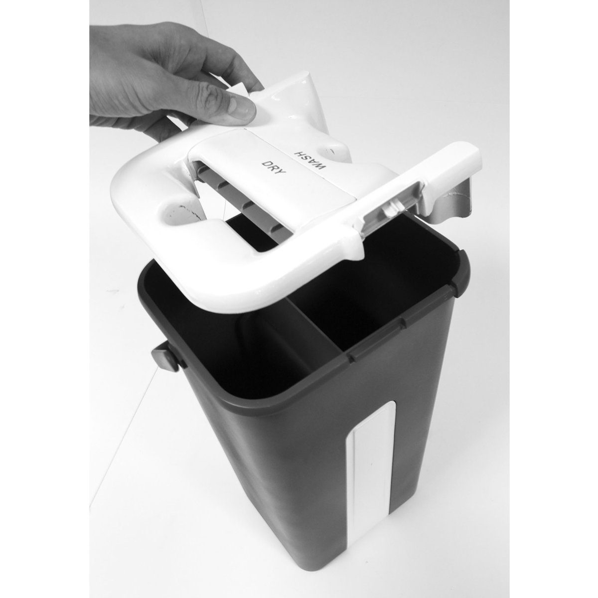 Starlyf Wischmopp Autoclean Mop Bodenwischer-Set, beutellos, selbstreinigendes Wischsystem, Doppelkammereimer, 2,7 Liter