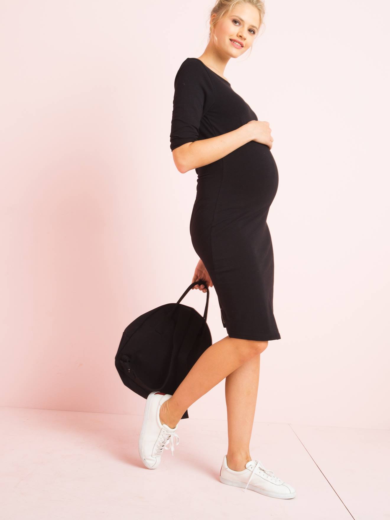 Robe tube de grossesse noir