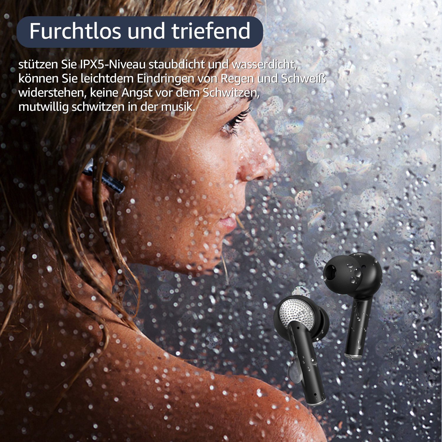 7Magic Bluetooth 5.3 ANC+ENC Rauschunterdrückung Headset wireless In-Ear-Kopfhörer (Aktive Noise Cancelling Kabellose, Earbuds für iPhone Samsung Huawei)