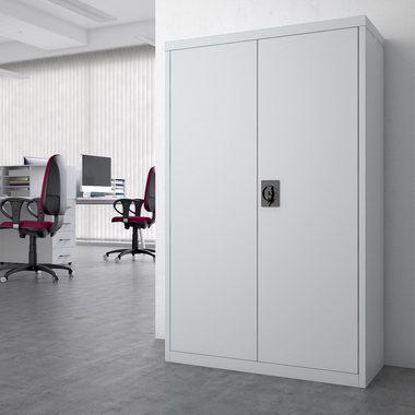 Oskar Aktenschrank Büroschrank Werkzeugschrank Metallschrank Grau
