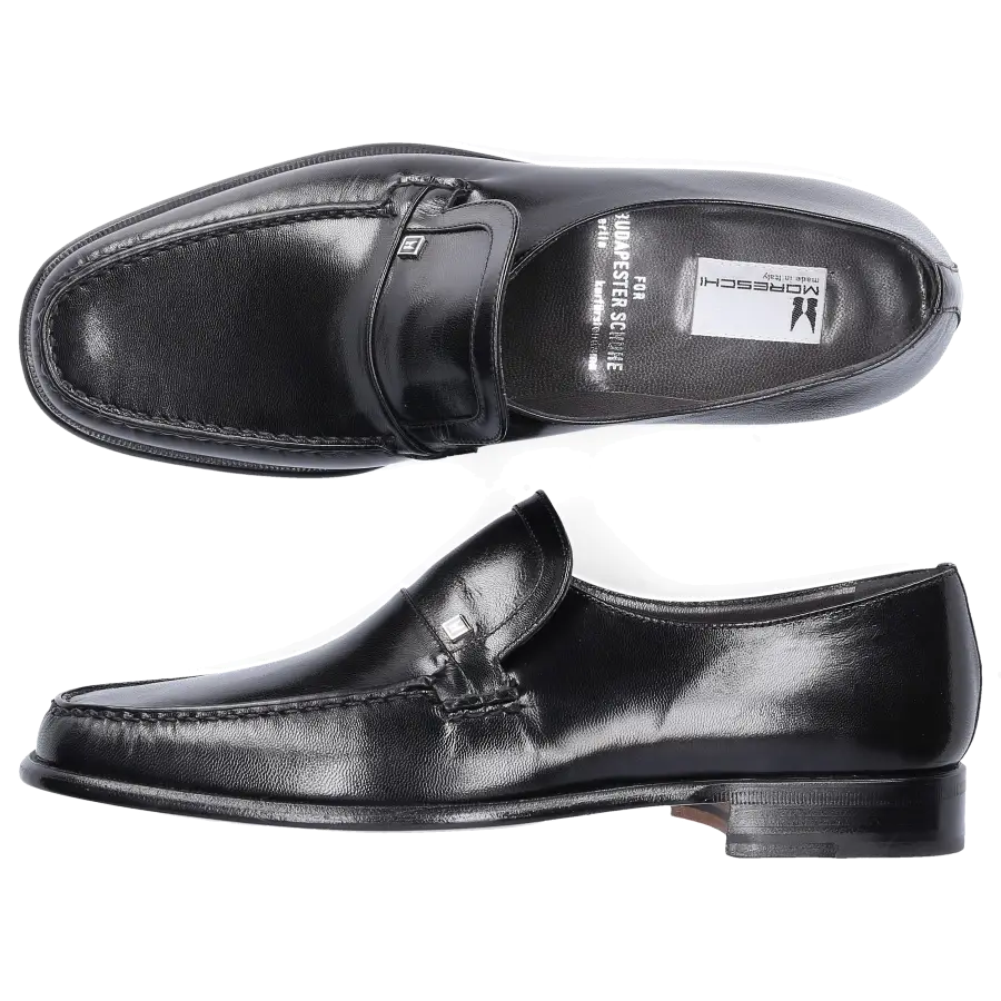 Moreschi - Slipper Kalbsleder - schwarz