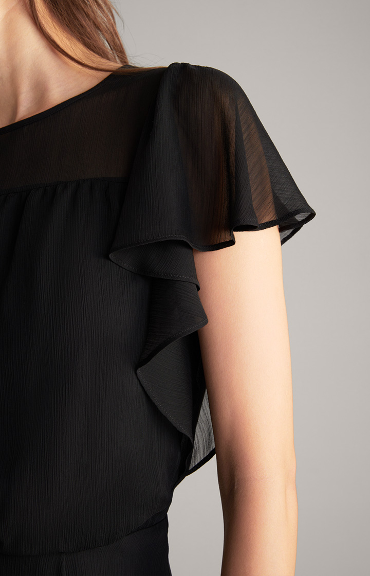 Chiffon-Kleid in Schwarz