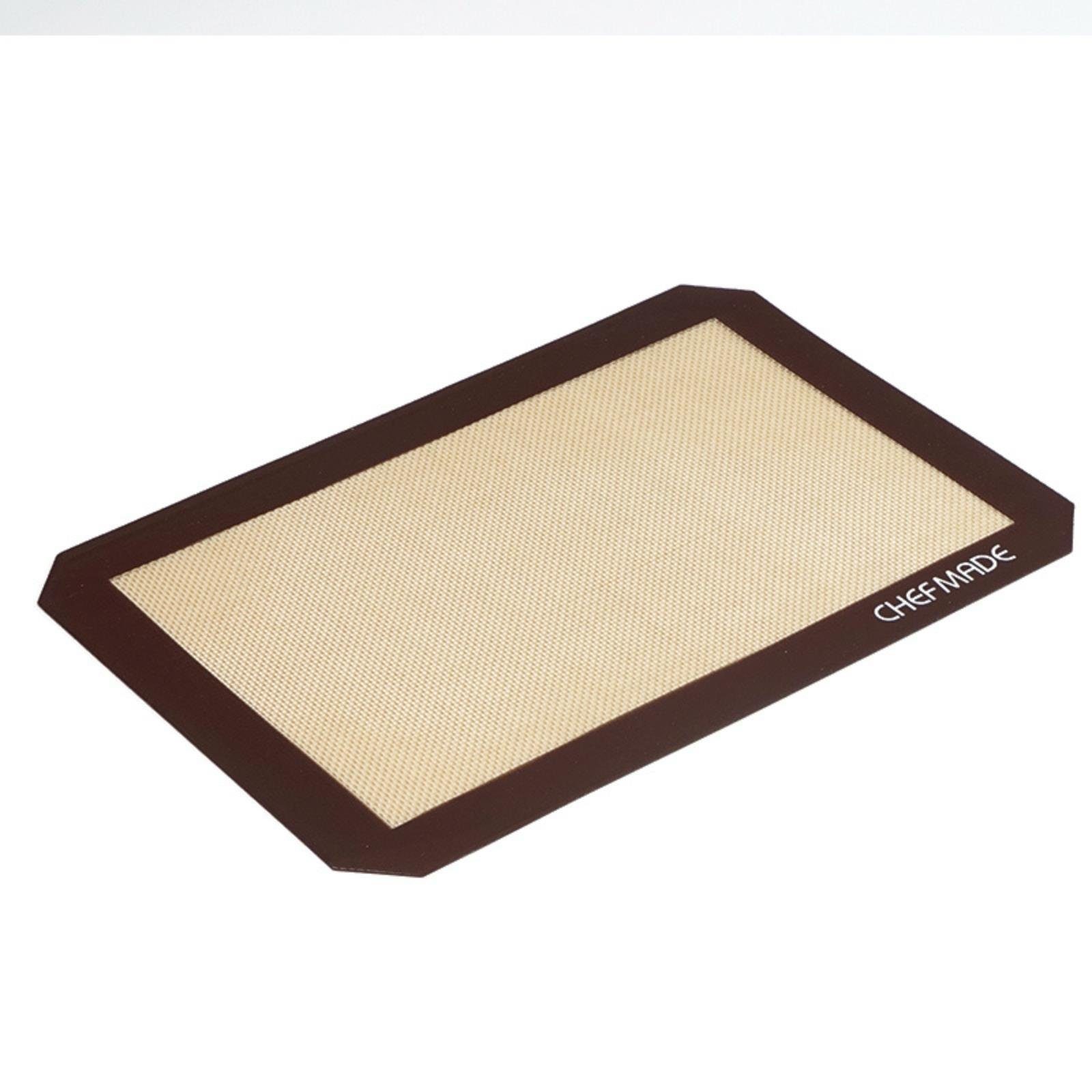 Chefmade Backmatte Ausrollmatte für Teig antihaft 42 cm, lebensmittelechtes Silikon (CHEFMADE, 42cm rechteckige Backmatte, 420x295mm, Silikon-Backmatte, Backmatte, Backunterlage, antihaft, Backzubehör, Dauerbackfolie, Grillmatte, 1-tlg., Premium), Ba