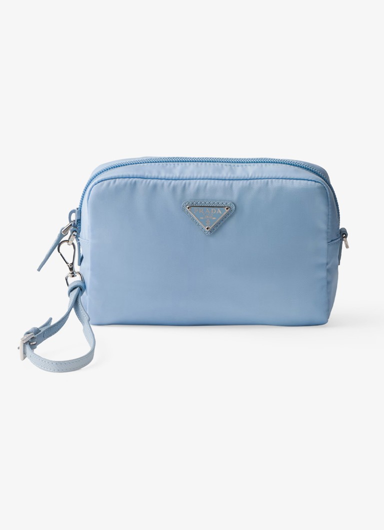 Prada Re-Nylon toiletry bag with leather details and logo