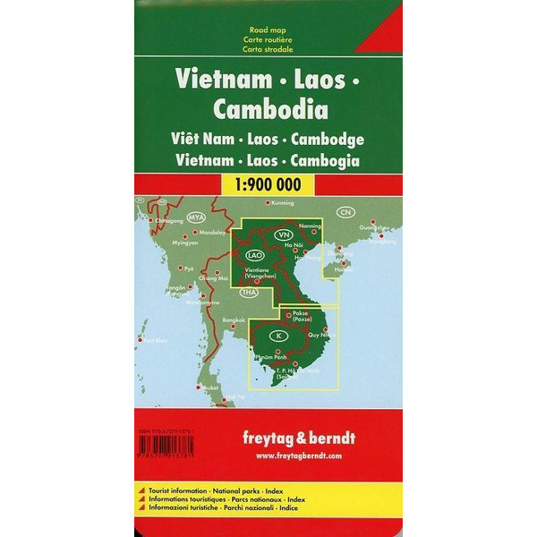 Vietnam - Laos - Kambodscha 1 : 900 000 - Straßenkarte