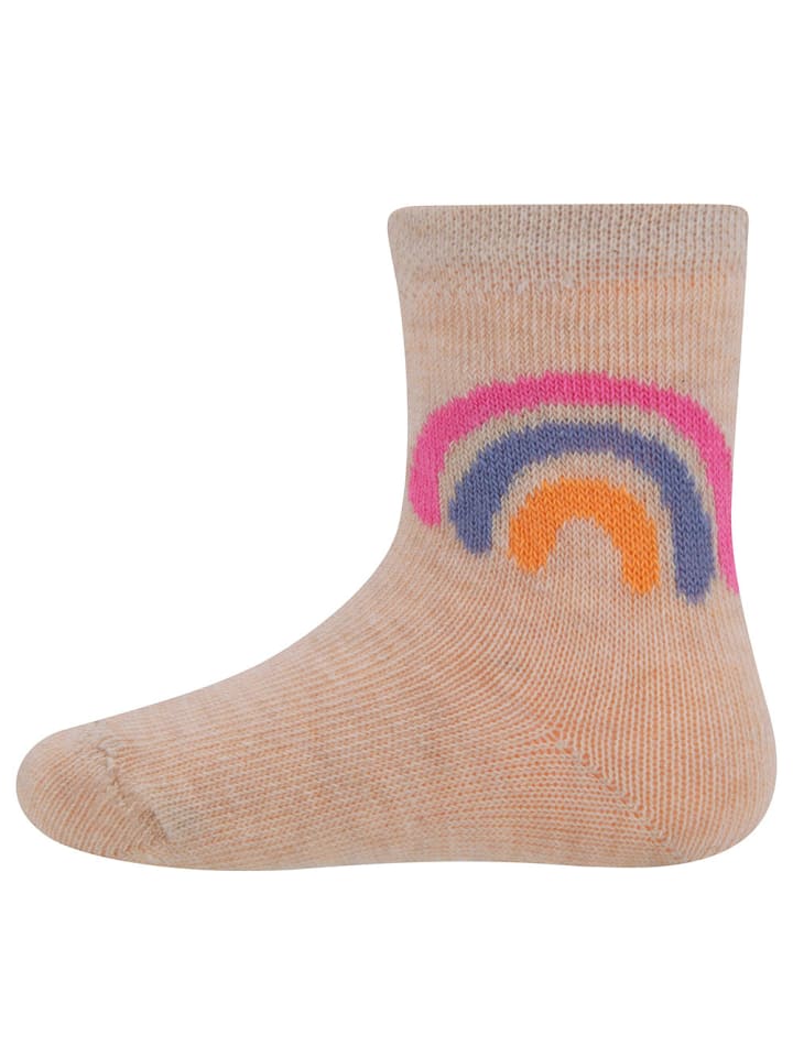 ewers 2er-Set Socken 3er Pack Regenbogen/Ringel/Schwan in wild orchidee-beige mel. günstig kaufen