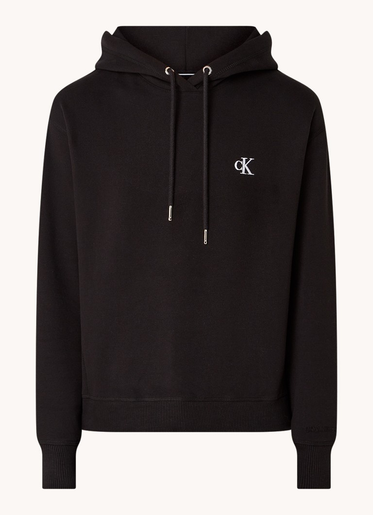 Felpa con cappuccio Calvin Klein con logo ricamato
