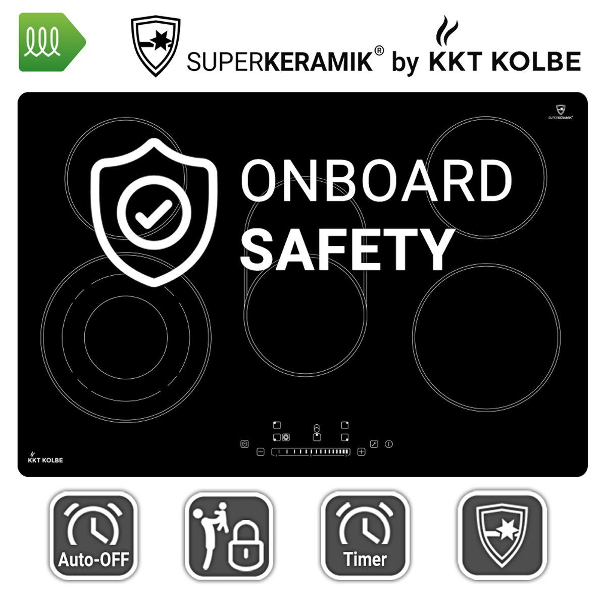 KKT KOLBE Backofen-Set KKT KOLBE Backofen und Kochfeld SET8810_77RL, mit siehe Bilder/Beschreibung, 60cm Einbau-Backofen BO8810SS + 77cm Glaskeramik-Kochfeld KF7705RL / Heißluft / Grill-/Bratsystem / Automatik-Timer / Teleskopauszüge / Dreifach-Zone