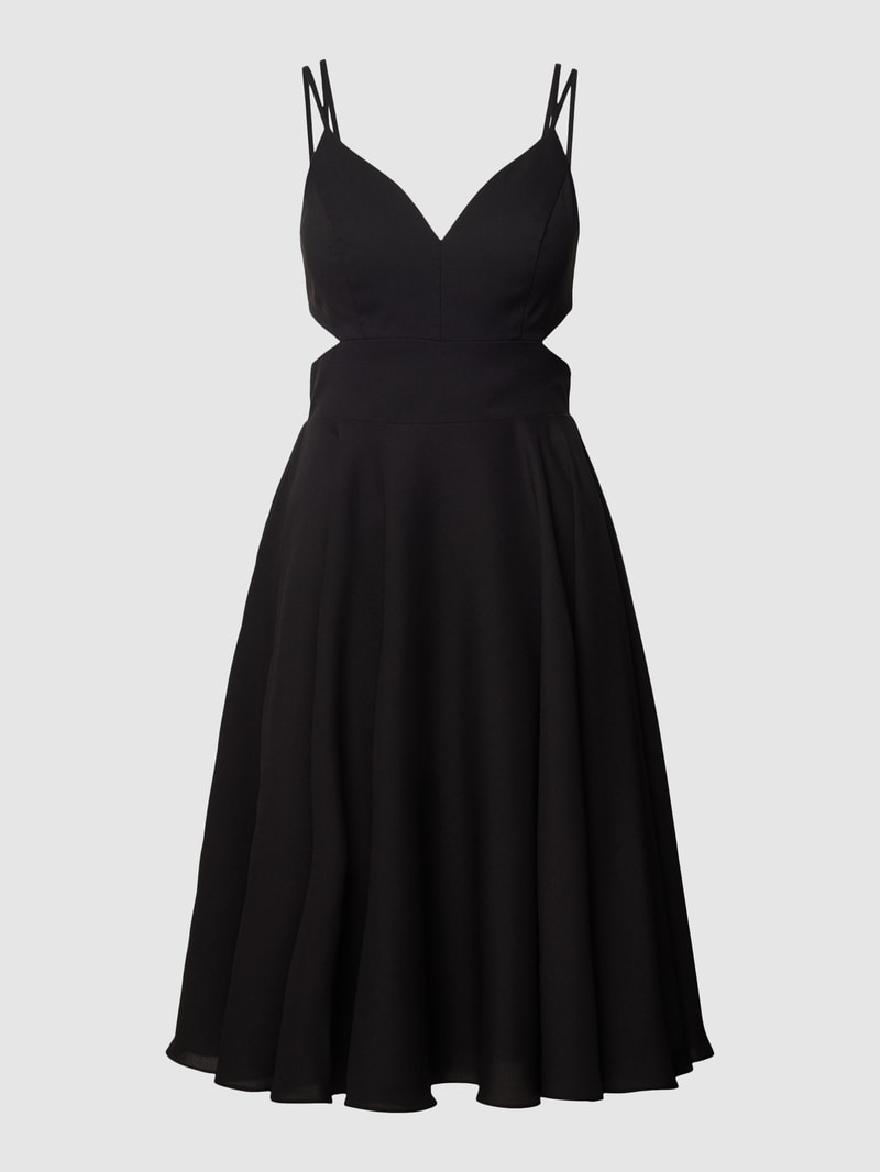 Cocktailkleid mit Cut Out in schwarz