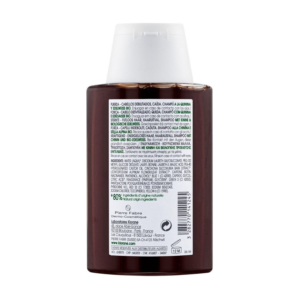 Klorane Quinine + Edelweiss BIO Shampooing 100ml Shampooing