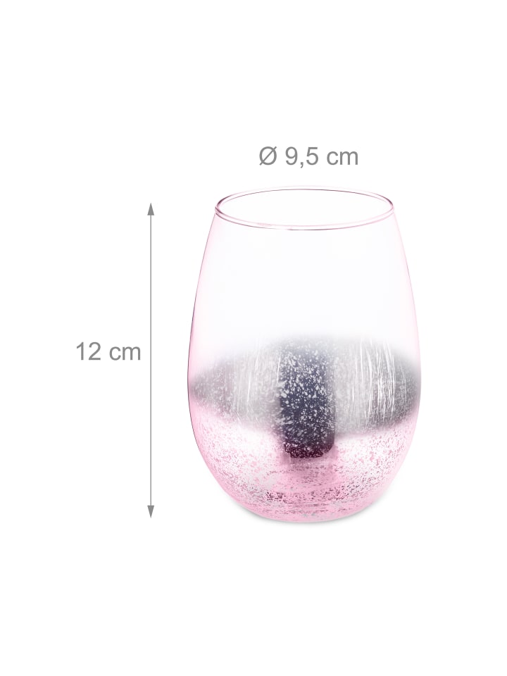 relaxdays 2 x Weingläser in Rosa - 500 ml günstig kaufen onesize
