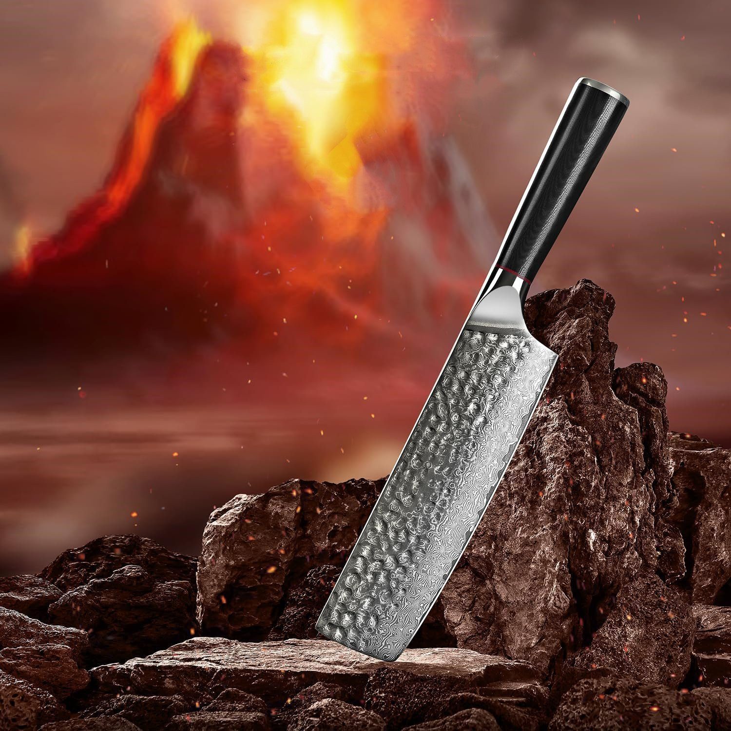 Home safety Damastmesser Küchenmesser VG10 Damaskus Stahl Kochmesser Santoku Chef Hackmesser