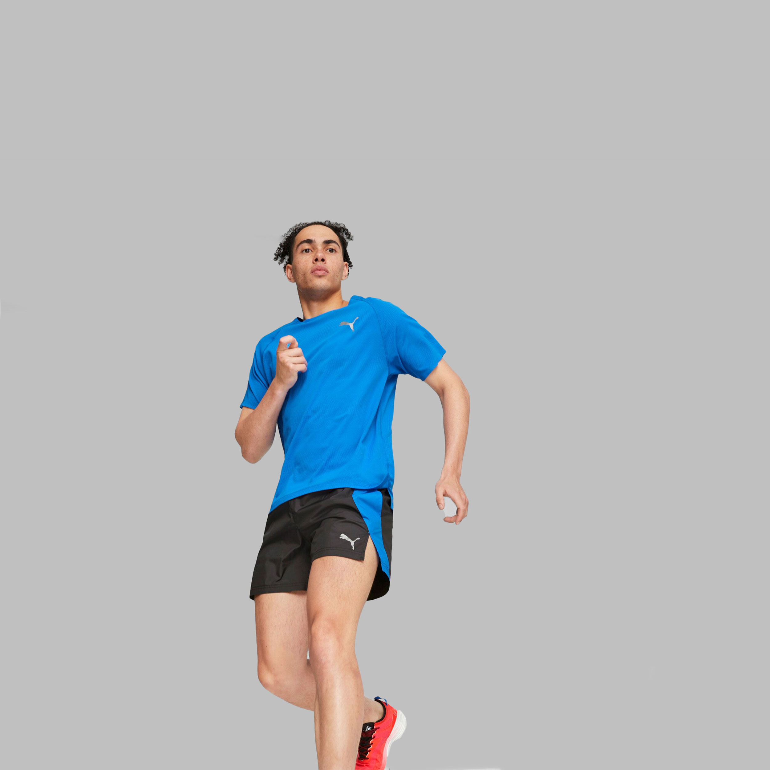 Run 5in Shorts Herren - Schwarz, Blau