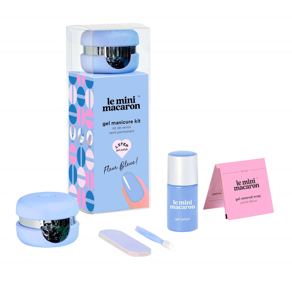 Le Mini Macaron Mini Kit Fleur Bleu Vernis Semi-Permanent