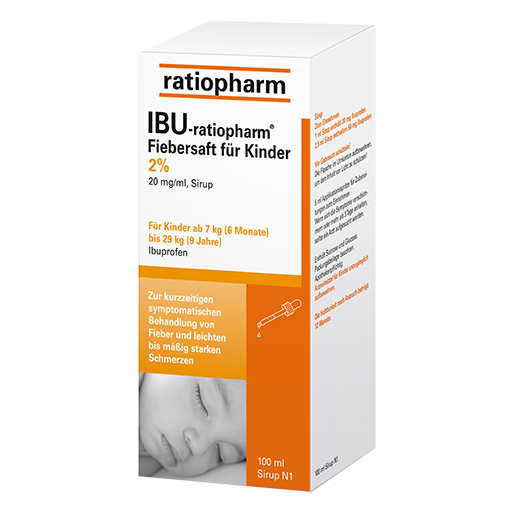 IBU-RATIOPHARM Fiebersaft für Kinder 20 mg/ml  100 ml  Saft