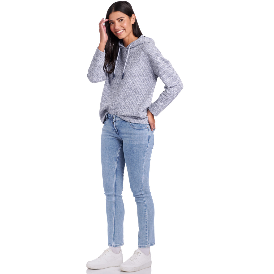 Damen Hoodie aus strukturiertem Material