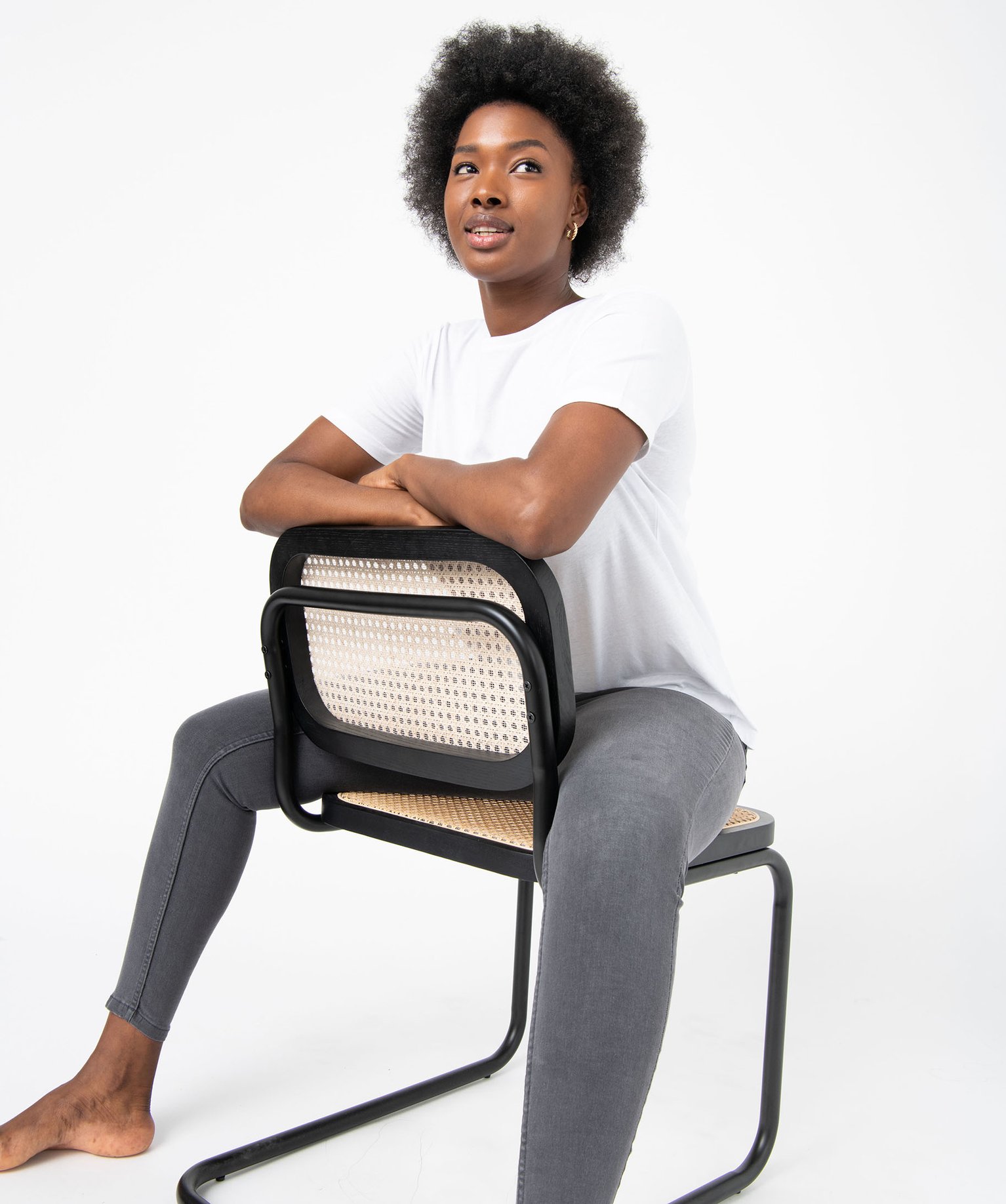 Tee-shirt femme à manches courtes et col rond blanc | GEMO