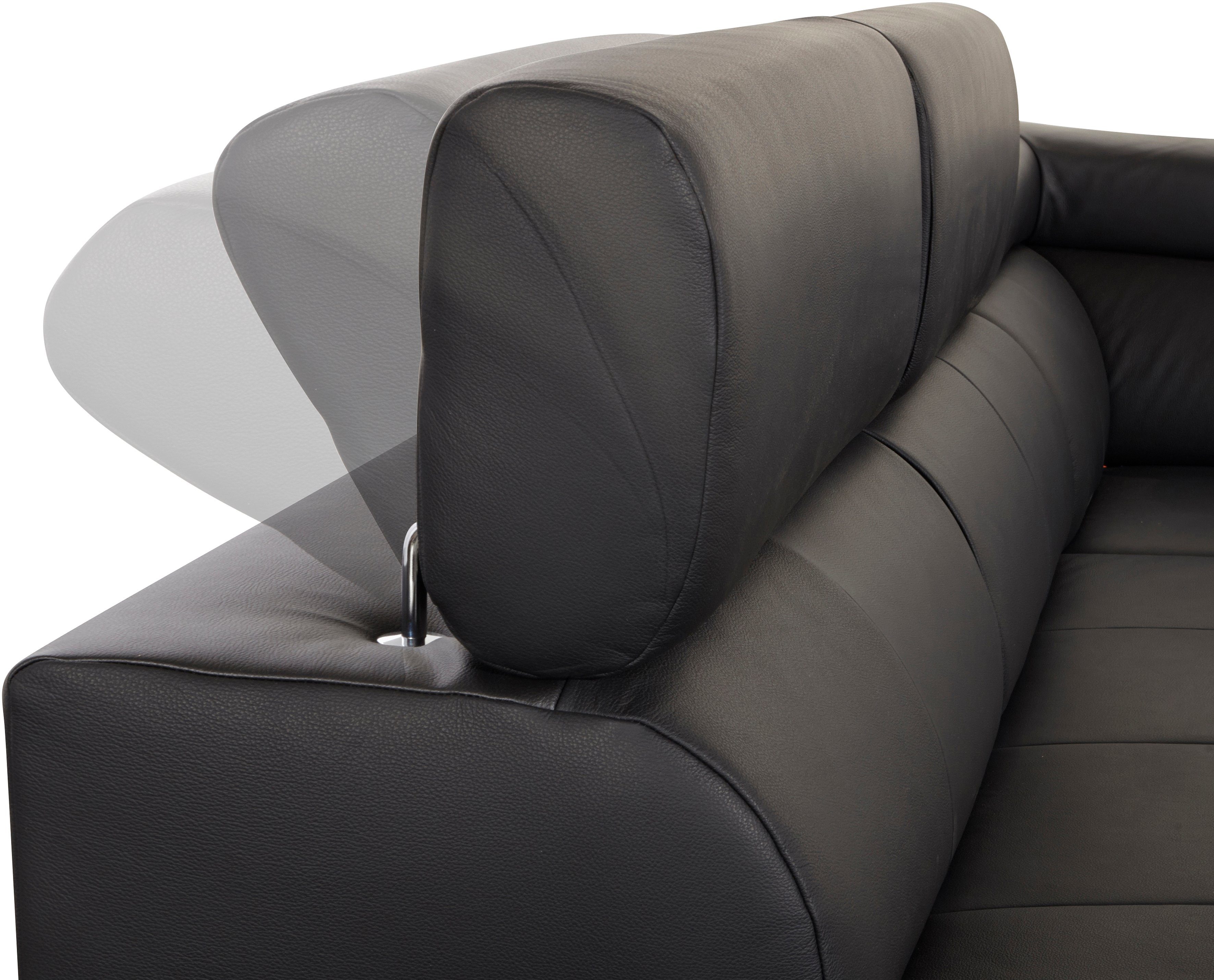 sit&more Ecksofa Broadway, mit verstellbaren Kopfteilen, wahlweise mit Bettfunktion