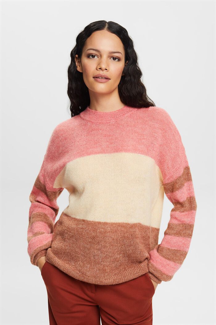 Pullover im Colorblock-Design, Wollmix