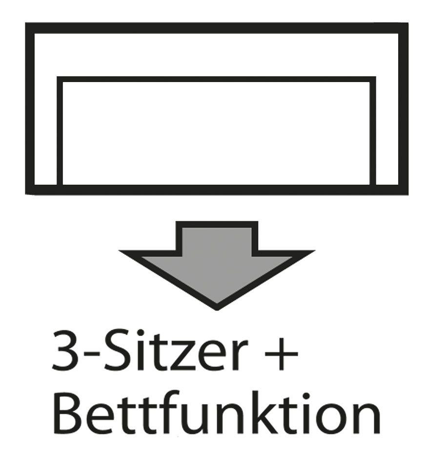 INOSIGN Schlafsofa Berlin, Dauerschläfer mit Boxspringfederung, Bettfunktion und Bettkasten