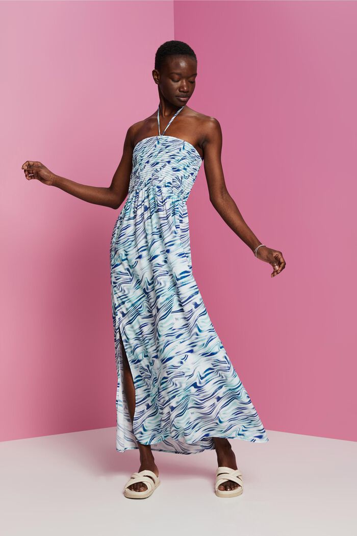 Maxi-Strand-Kleid mit Print