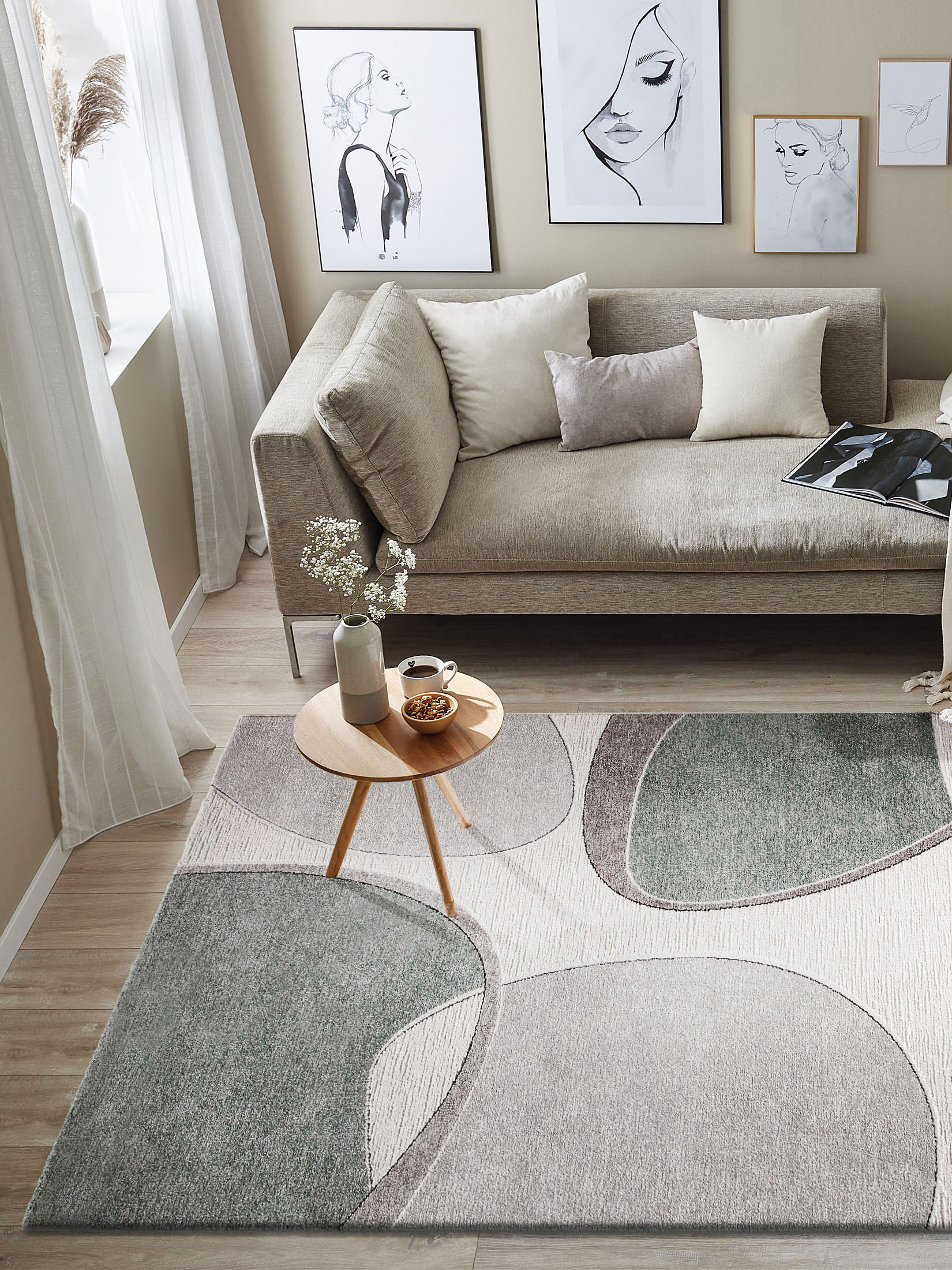 Saxum Moderner Teppich, Mint