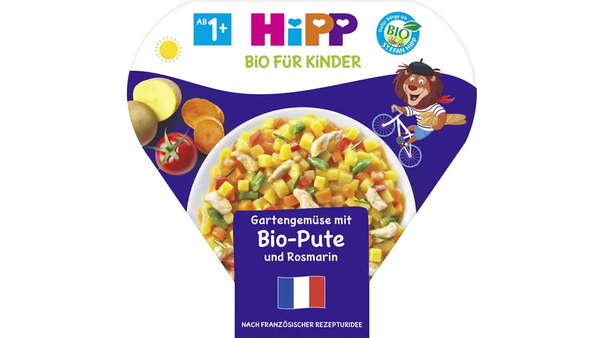 HiPP Bio für Kinder Kinder Teller aus aller Welt - Schalenmenüs 250g: Gartenmüse mit Bio-Pute und Rosmarin 250 g