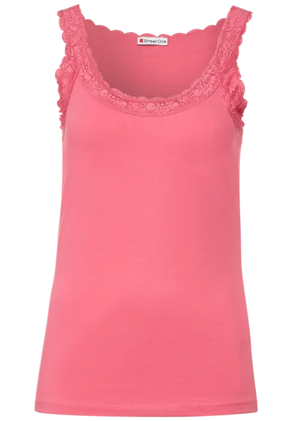 Street One Basic Top mit Spitze